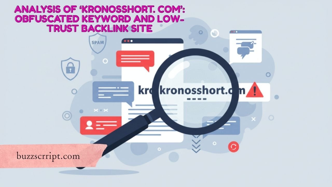 Analysis of ‘kronosshort. com’: Obfuscated Keyword and Low-Trust Backlink Site