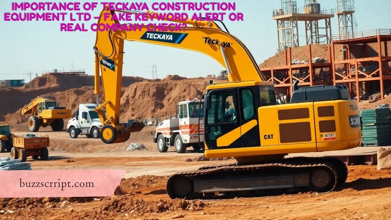 Importance of Teckaya Construction Equipment Ltd — Fake Keyword Alert or Real Company Check?