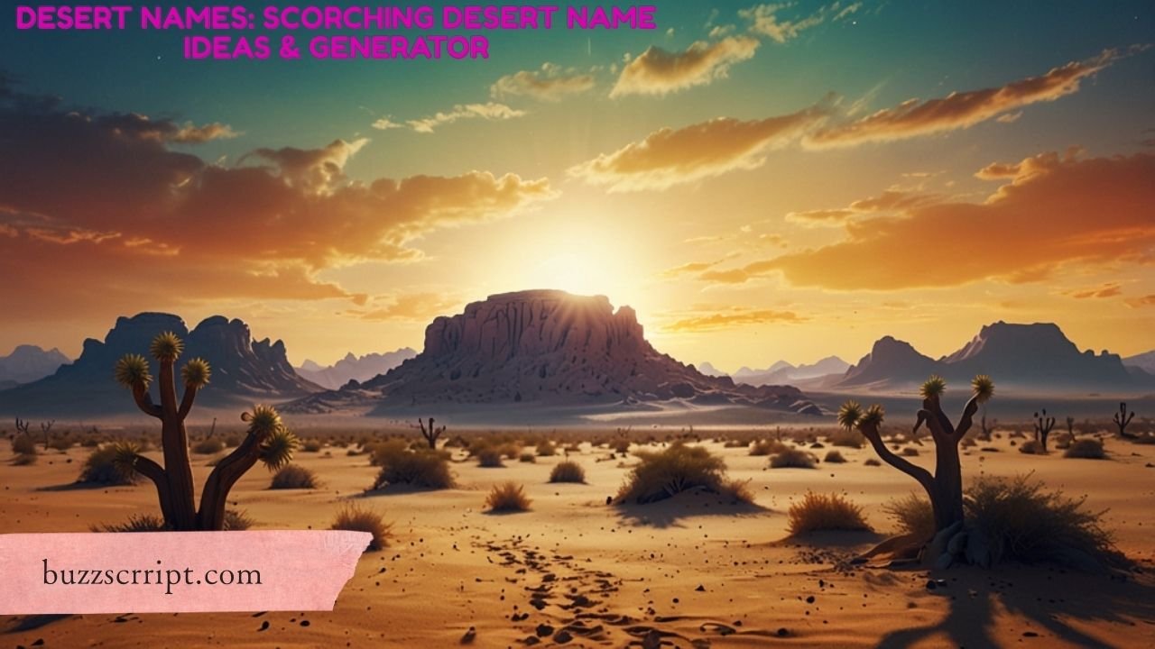 Desert Names: Scorching Desert Name Ideas & Generator