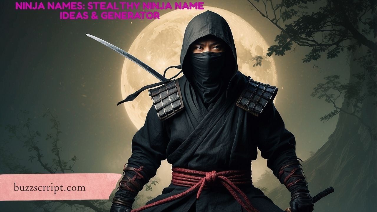 Ninja Names: Stealthy Ninja Name Ideas & Generator